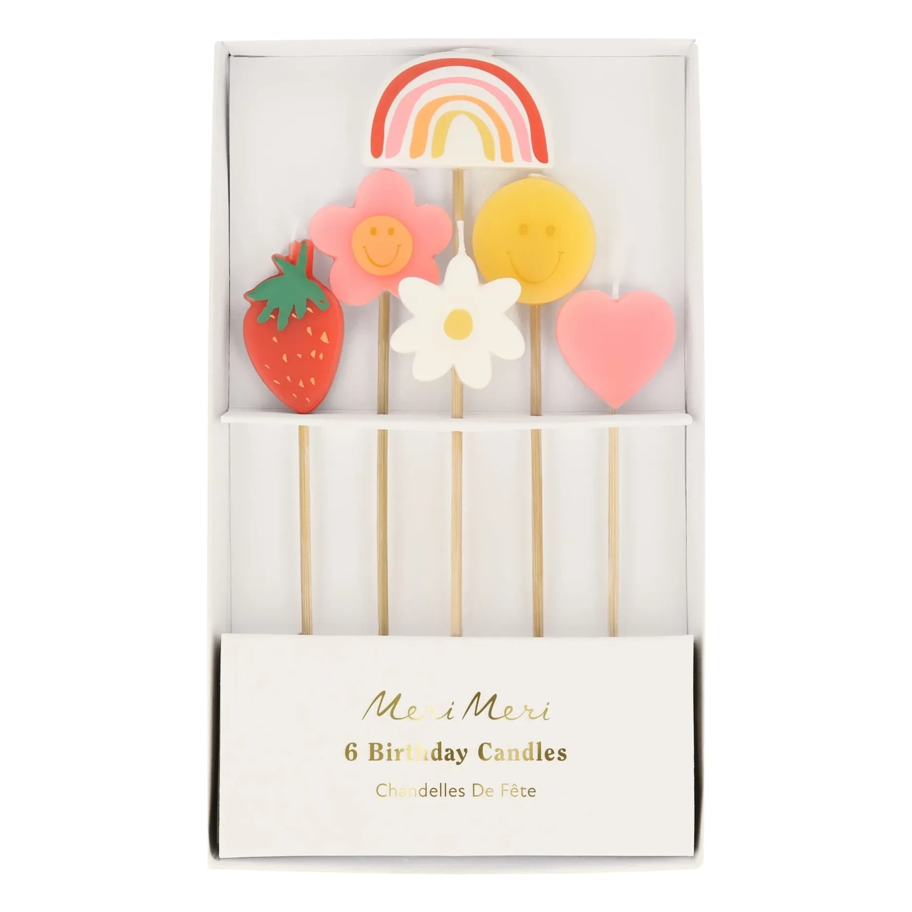 Meri Meri - Happy Icons doğum günü mumları - 6'lı set