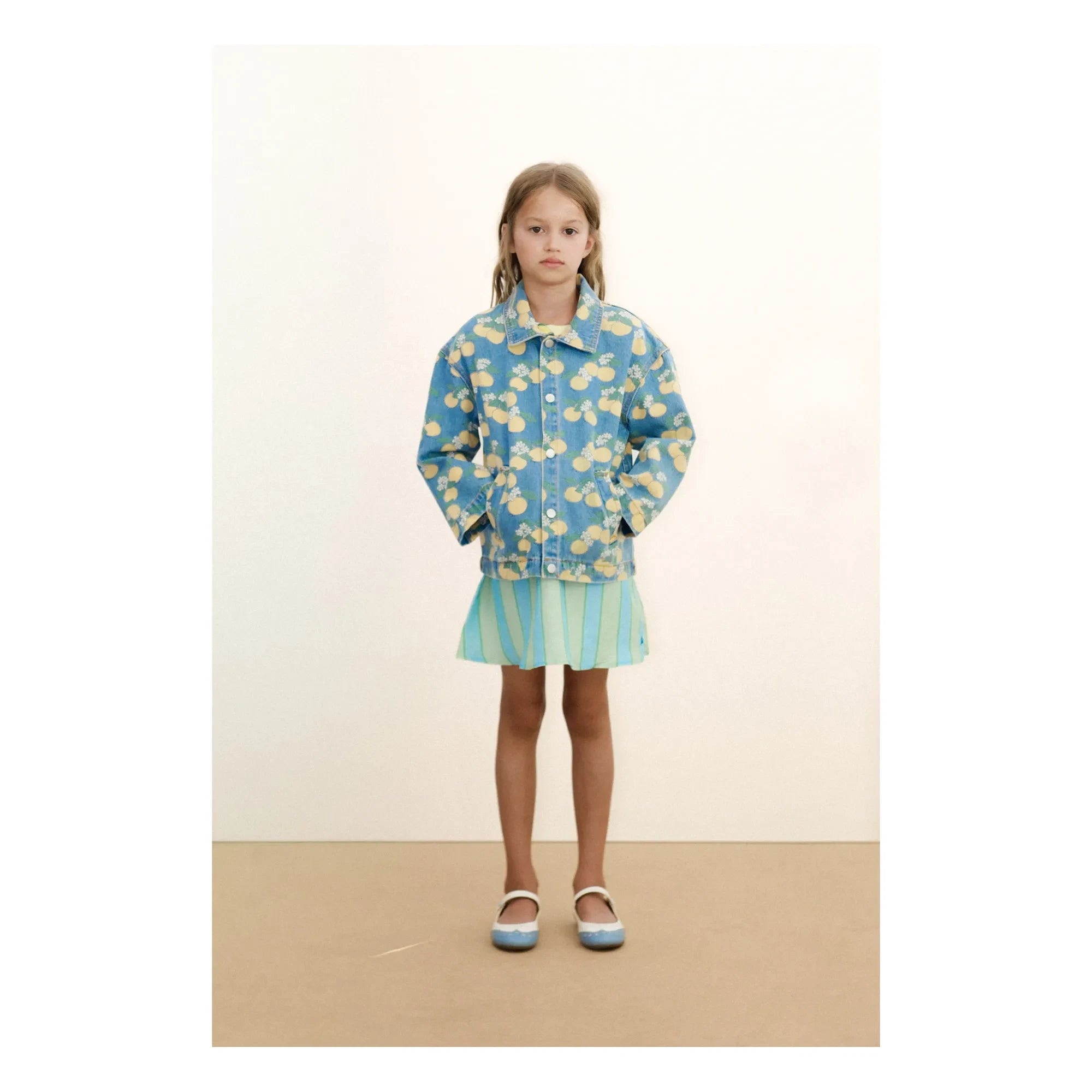 Tinycottons - Turuncu Denim Ceket | Mavi