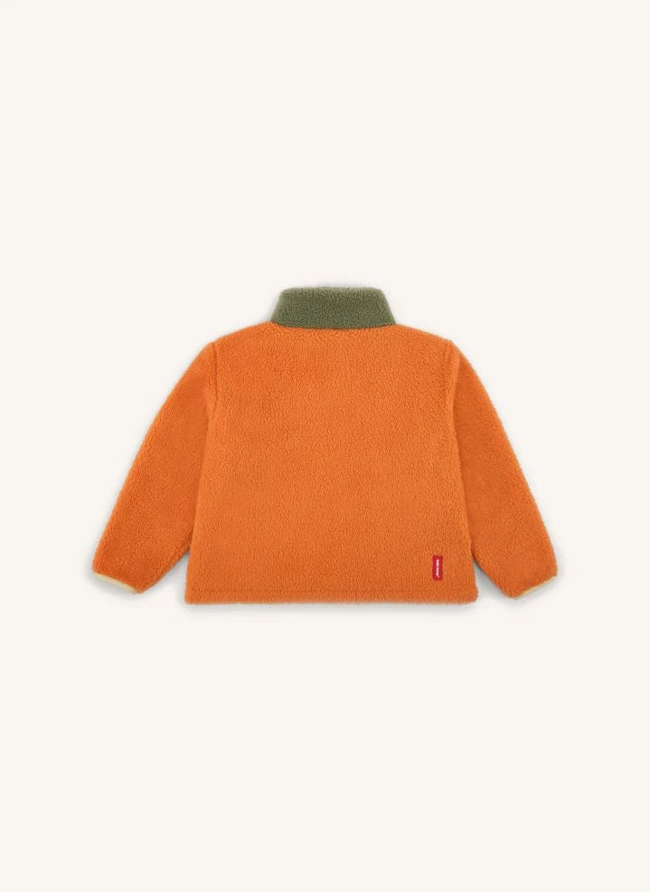 مرحبًا هوسي - جاكيت بولار بسحاب | برتقالي