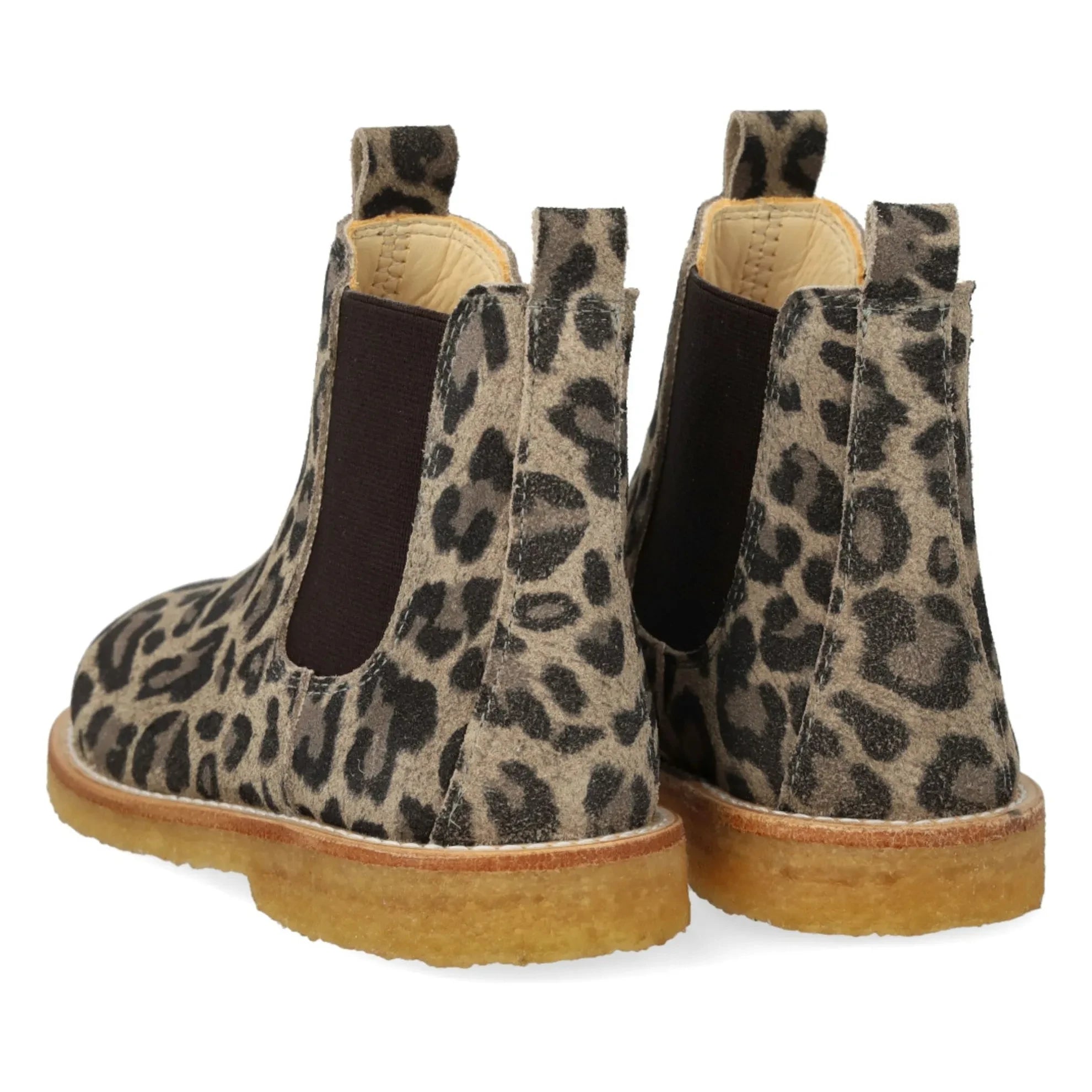 Angulus - Leopar Chelsea Botlar | Toprak kahverengi