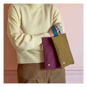 La cerise sur le gâteau - Iona organik pamuklu saplı clutch çanta | Altın