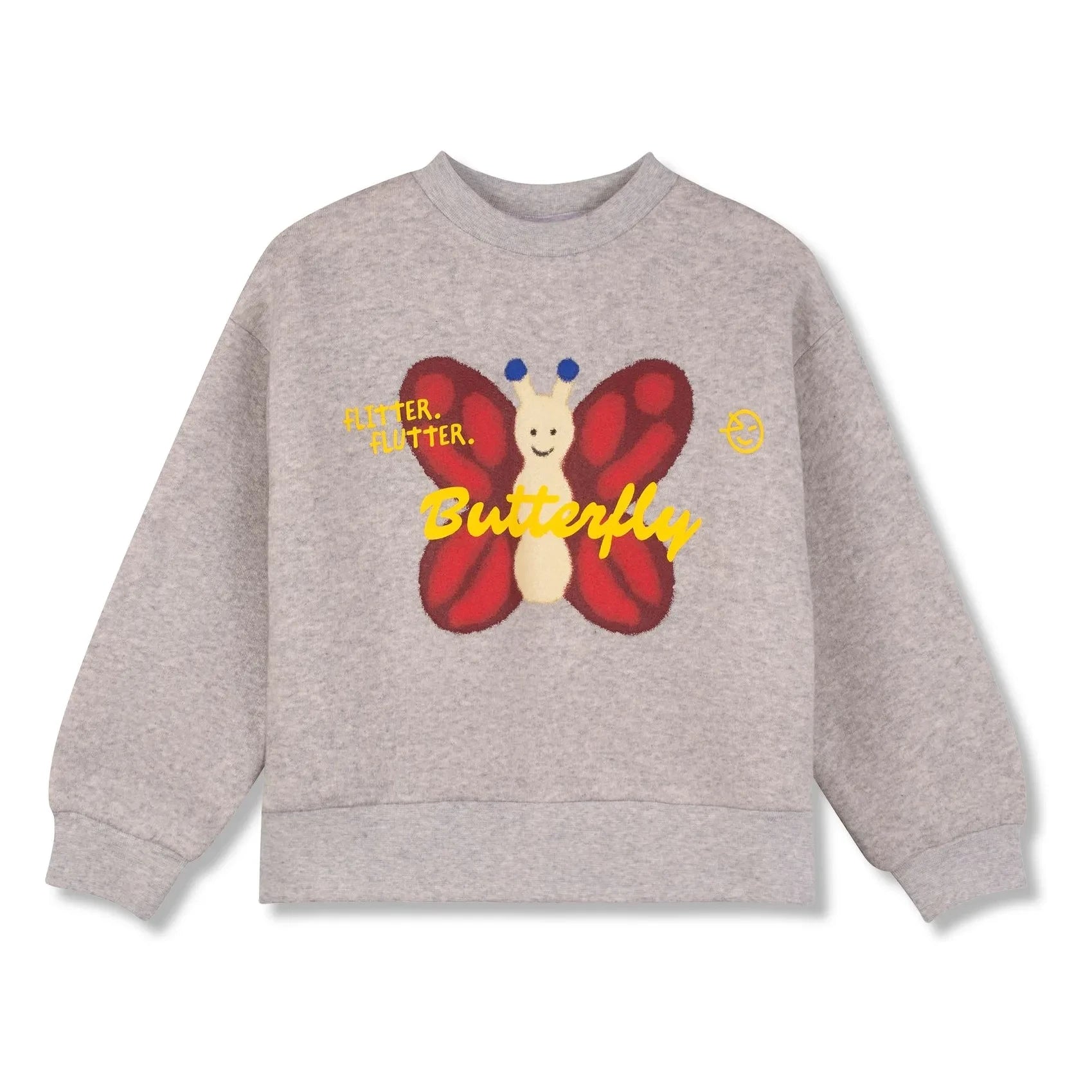 Wynken - Kelebek sweatshirt | Gri melanj
