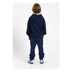 Smallable Kid - Yıkanmış mavi organik pamuk jogger