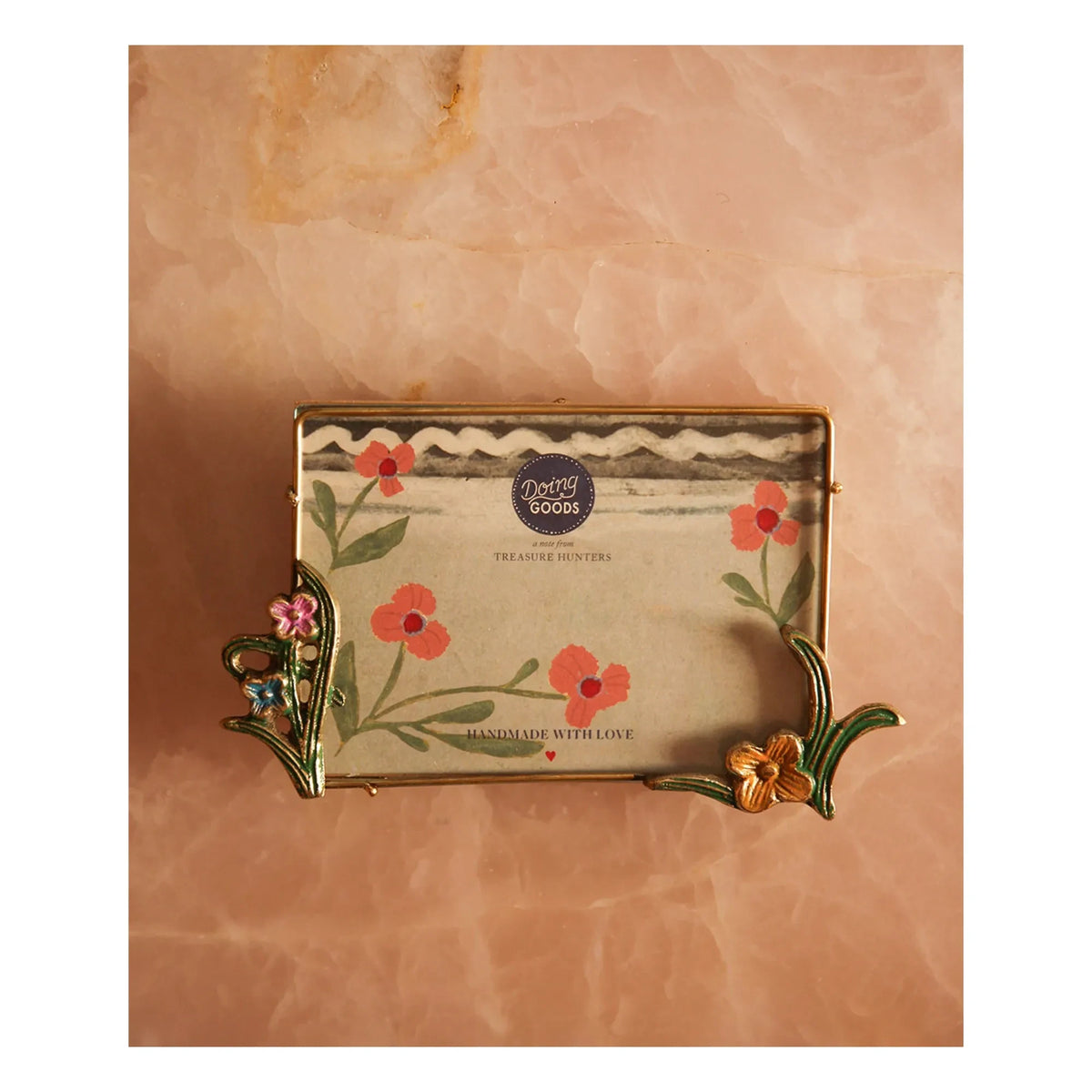 Doing Goods - Ivy pirinç fotoğraf çerçevesi | Pirinç