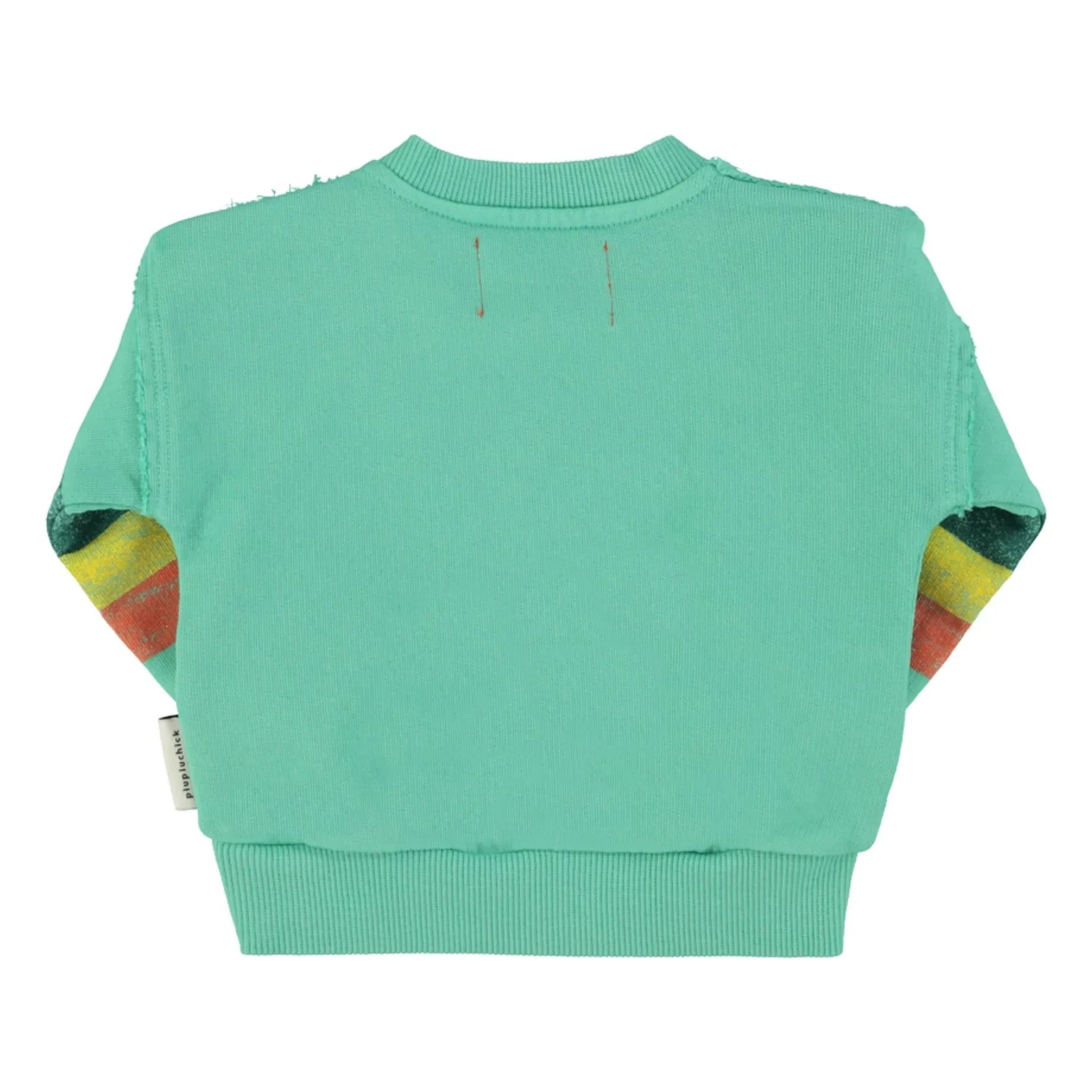 Piupiuchick - Çizgili Sweatshirt Organik Pamuk | Yeşil