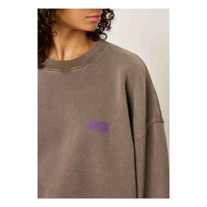 American Vintage - Plizzy Pamuklu Sweatshirt | Kahverengi