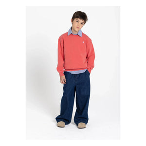 Smallable Kid - Arlo organik pamuklu sweatshirt | Koyu kırmızı