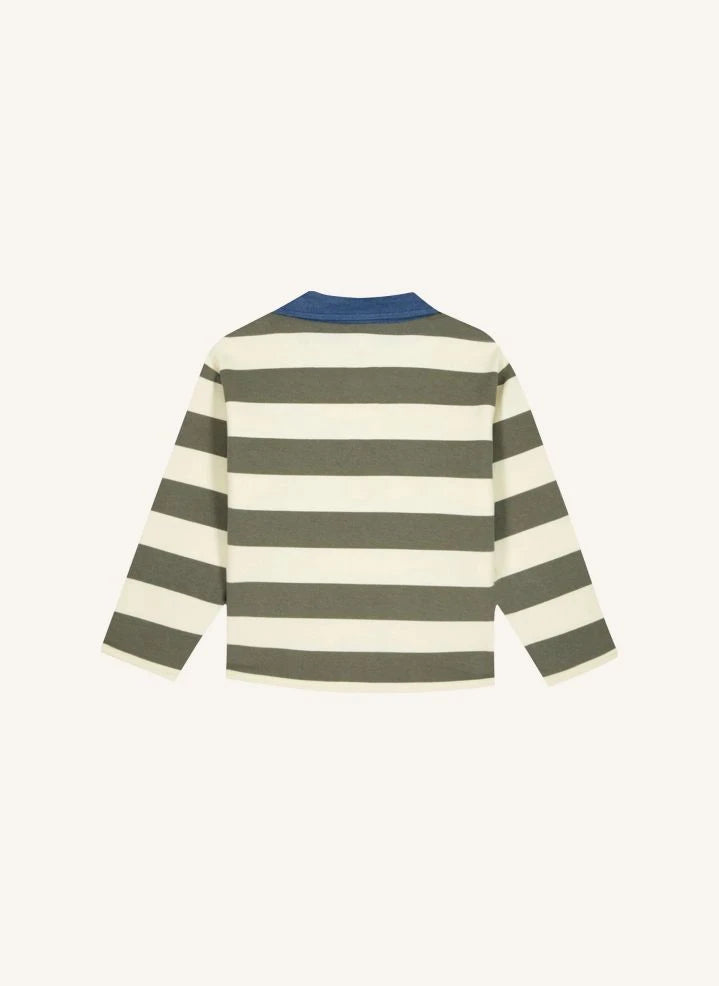 Bonton - Polo Pesto Çizgili | Pembe