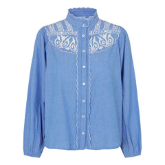 Lollys Laundry - Lia Pamuk Bluz | Mavi