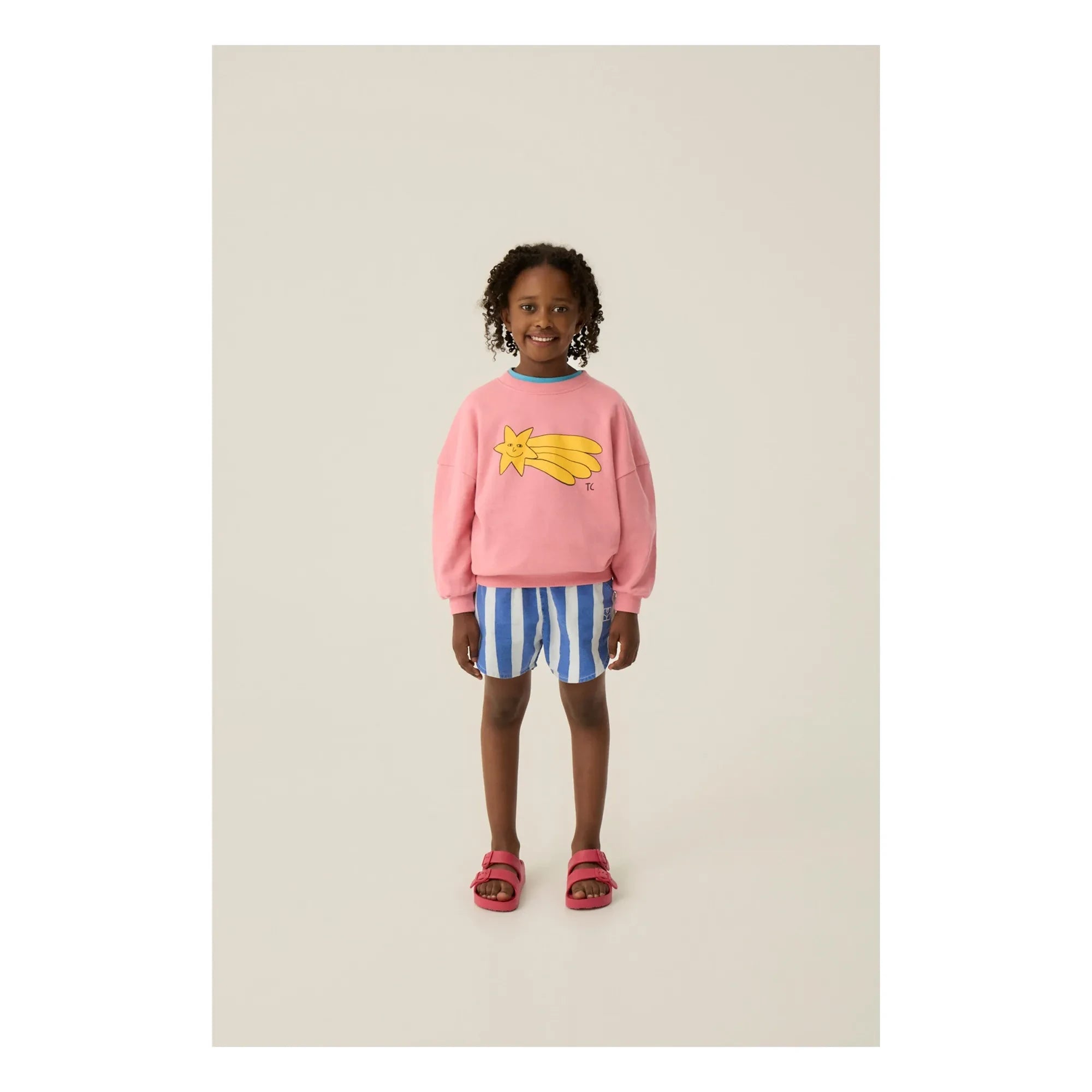 The Campamento - Etoile Filante Oversize Sweat Organik Pamuk | Şeker pembesi