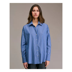 Diega - Cirilla Çizgili Gömlek | Mavi