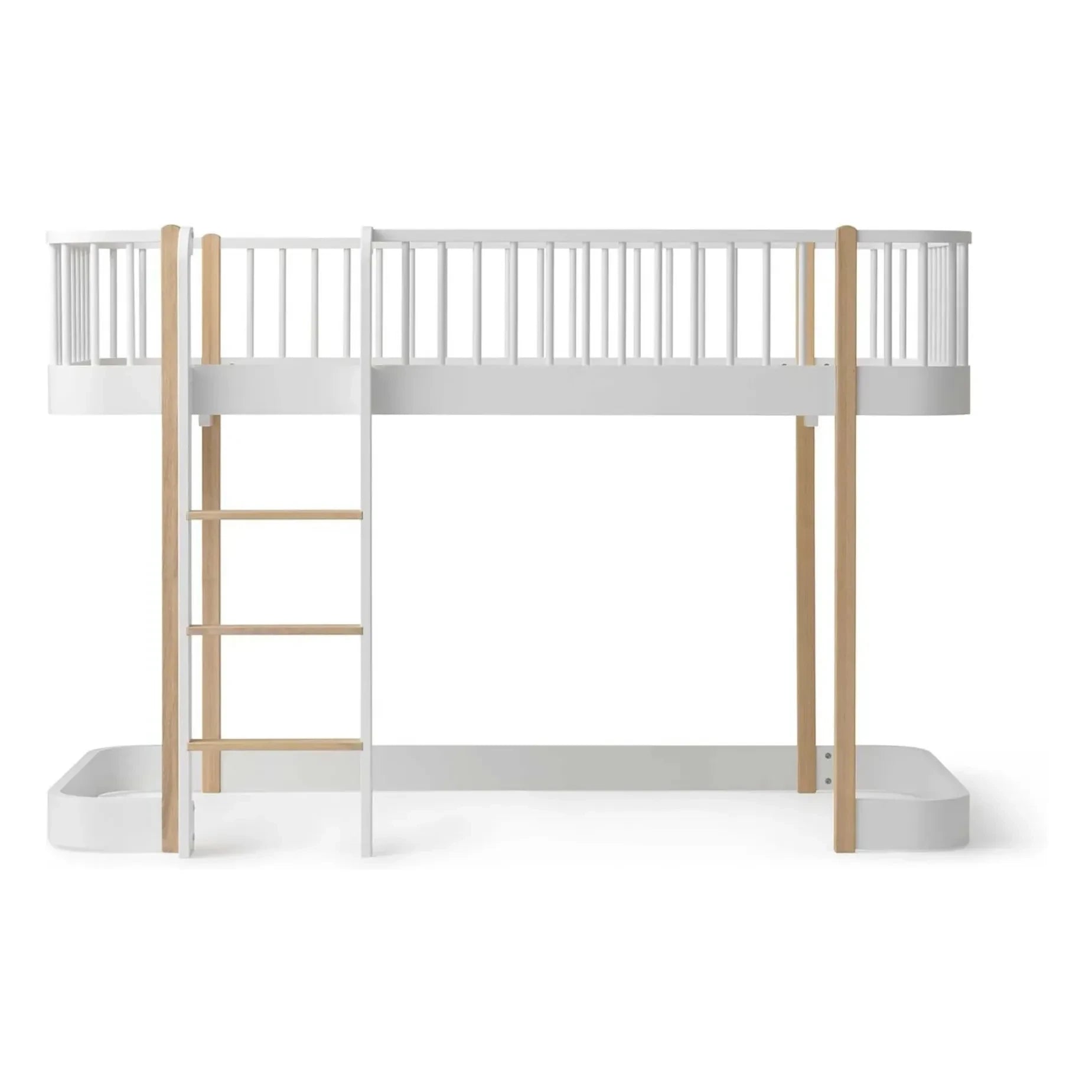 Oliver Furniture - Orijinal dönüşüm kiti, çatı katı yataktan ranza yatağa, beyaz/meşe | Meşe