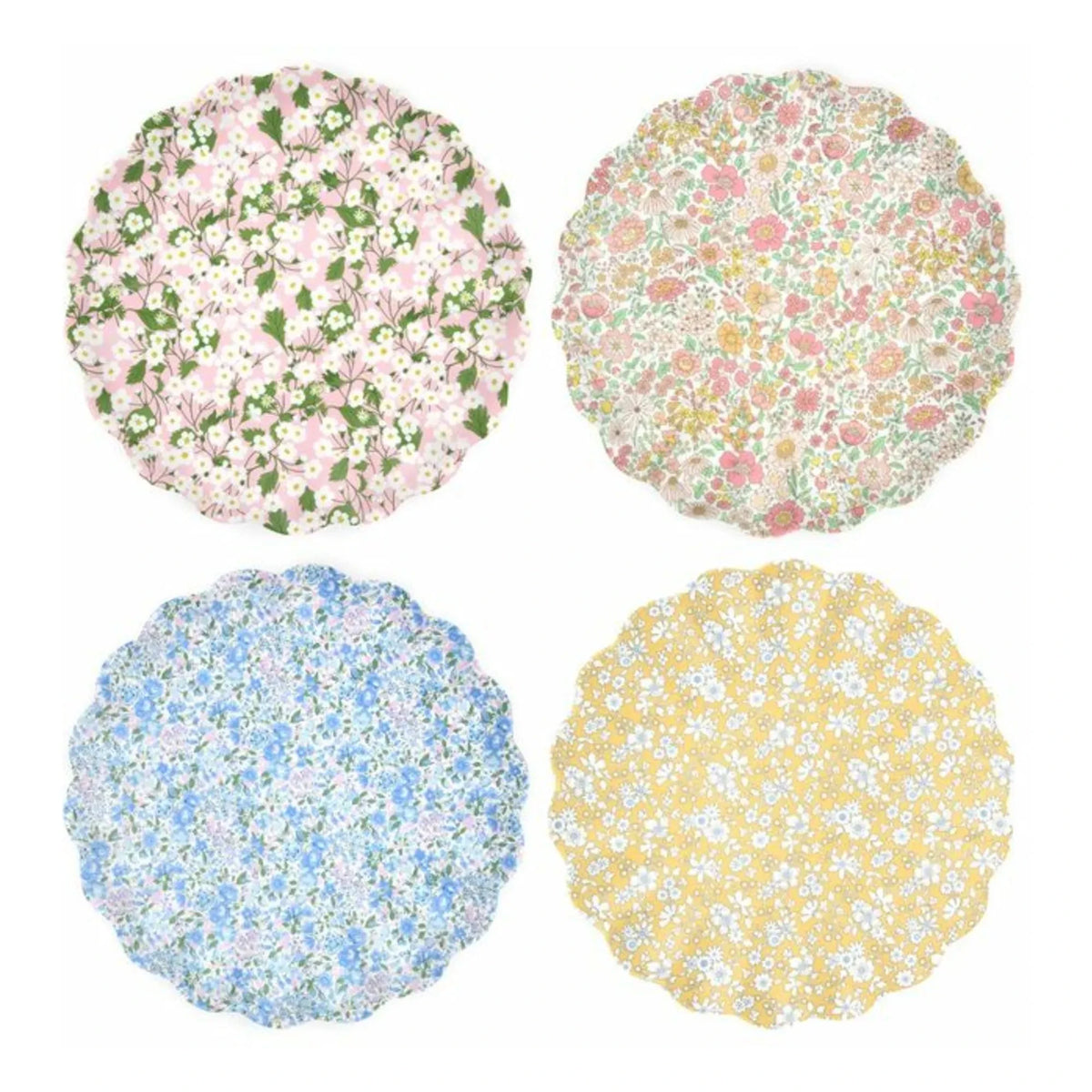 Meri Meri - Melamin tabaklar - Meri Meri x Liberty - 4'lü set