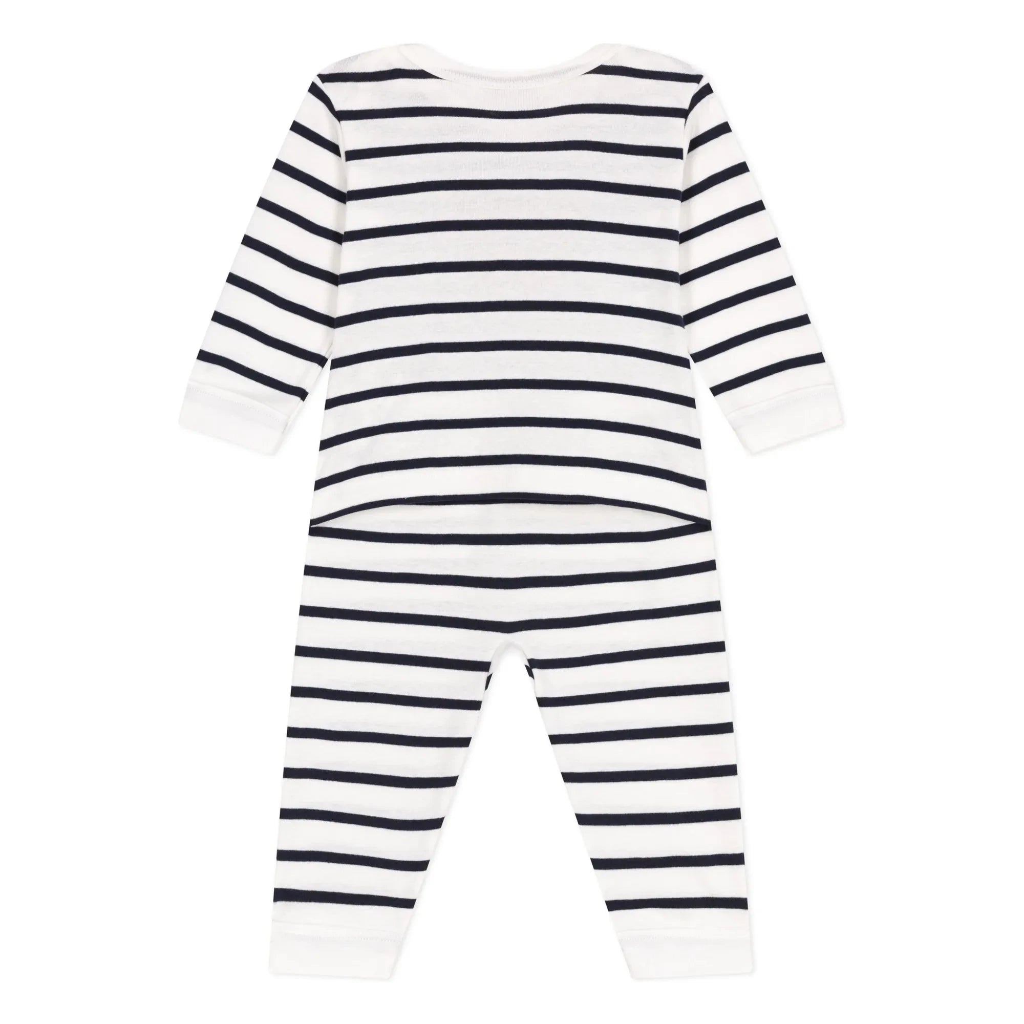 Petit Bateau - Berlin organik pamuklu pijama | Ekru