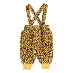 Piupiuchick - Leopard Salopet Pantolon Organik pamuklu polar | Hardal