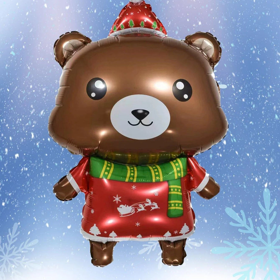 Dinossi - Yılbaşı Noel Ayı 48CM Dekoratif Balonu-Dinossi