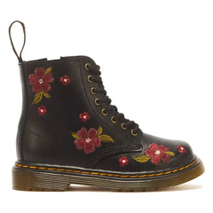Dr Martens - Çiçekli 1460 T Bağcıklı Botlar | Siyah
