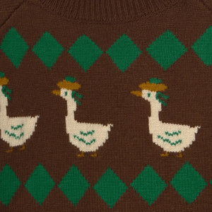 Tinycottons - "Geese" Yün Kazak | Kahverengi