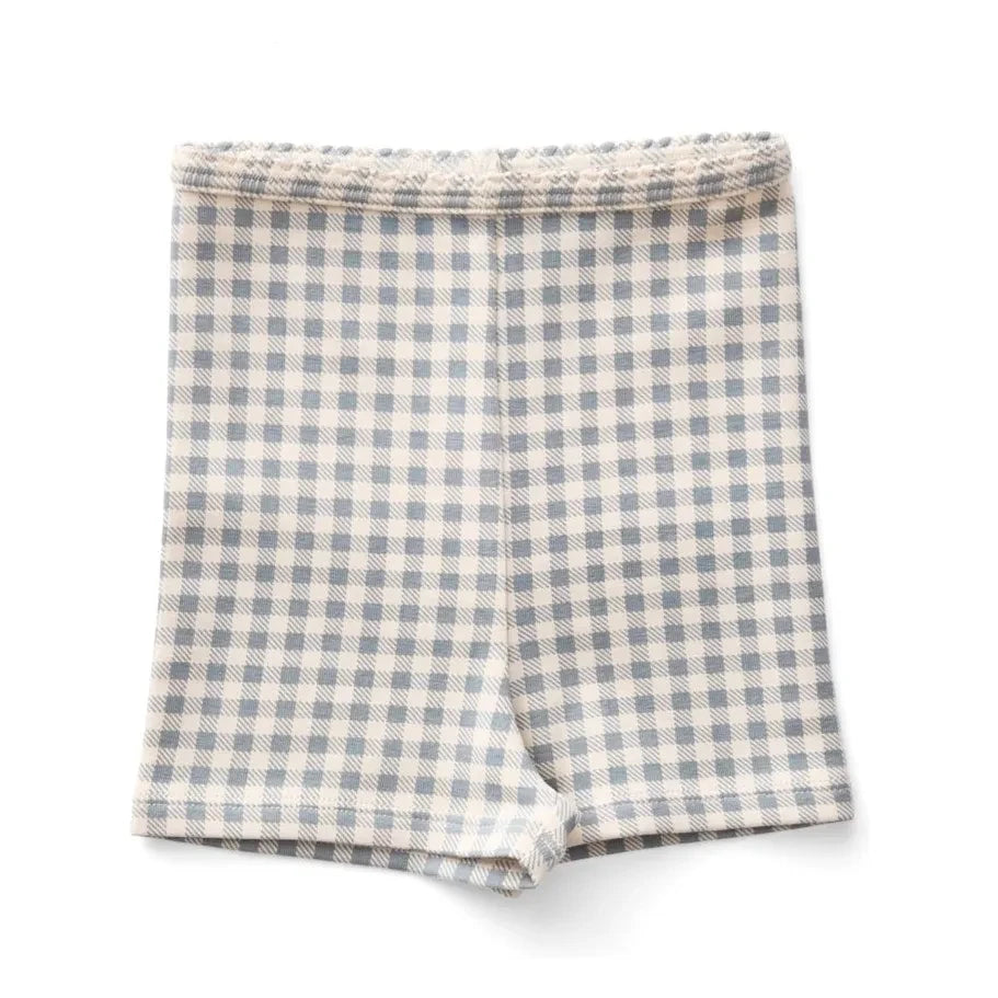 Soor Ploom - Organik pamuklu Vichy şort | Buz Mavisi