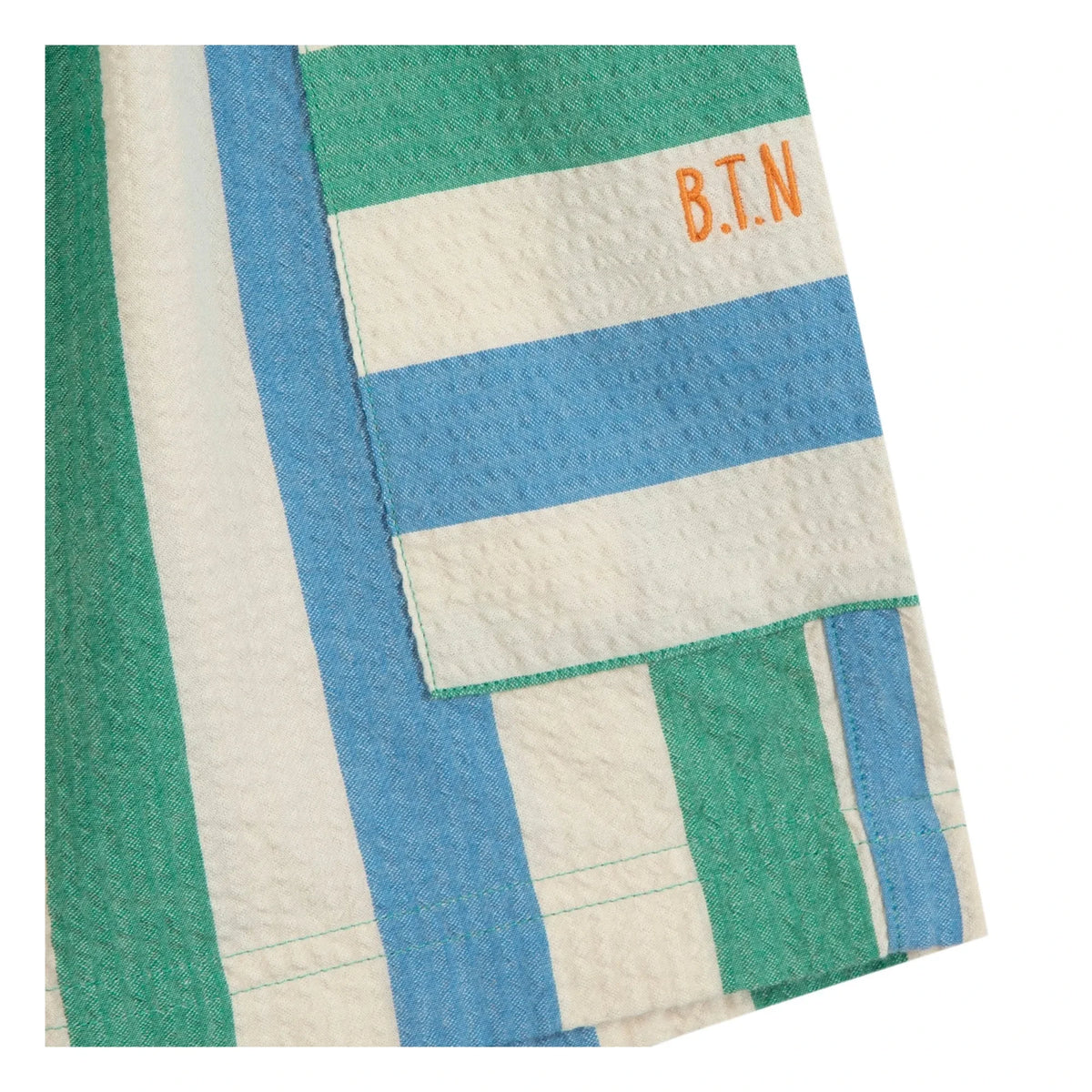 Bonton - Bermuda Cepli Lois Çizgili | Ekru