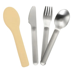 Haps Nordic - Çocuk çatal-bıçak takımı - 3'lü Set | Sarı