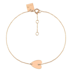 Ginette NY - Angele Mini Kalp bileklik | Pembe Altın