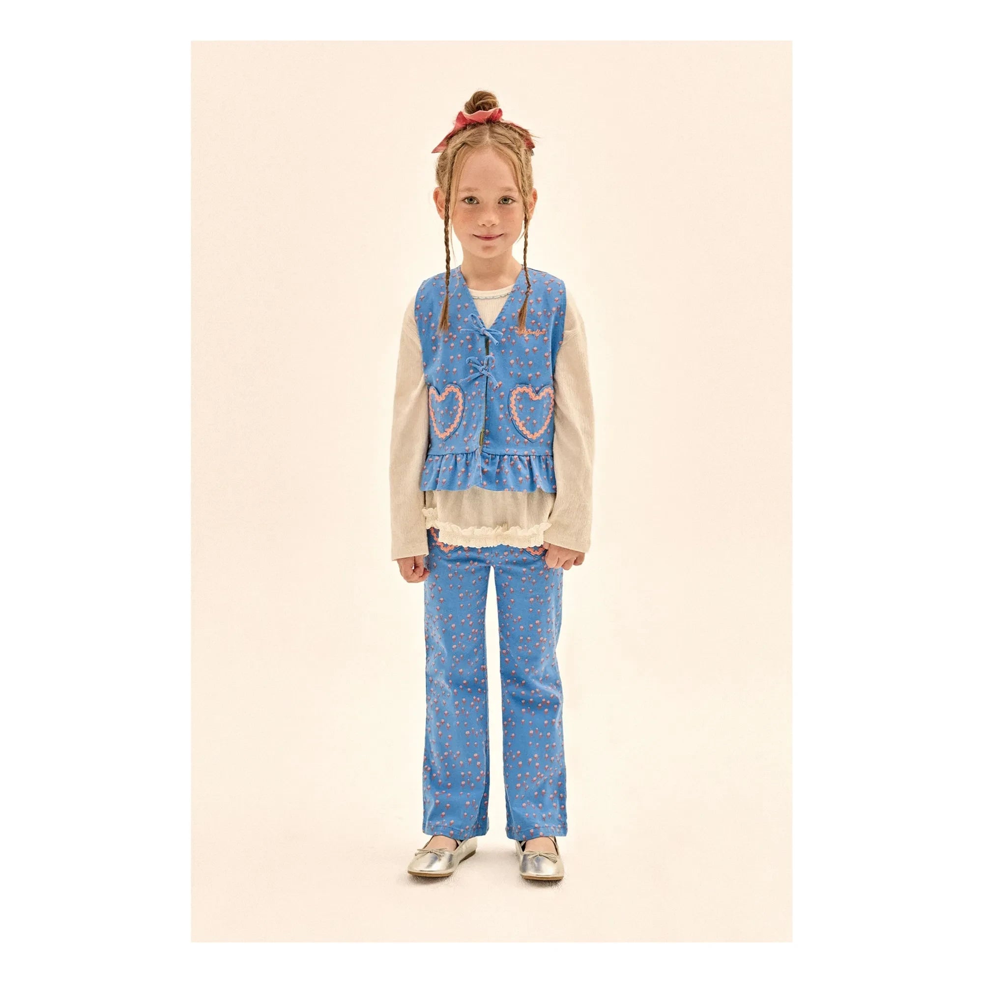 Jelly Mallow - Flare Hearts Pantolon | Mavi