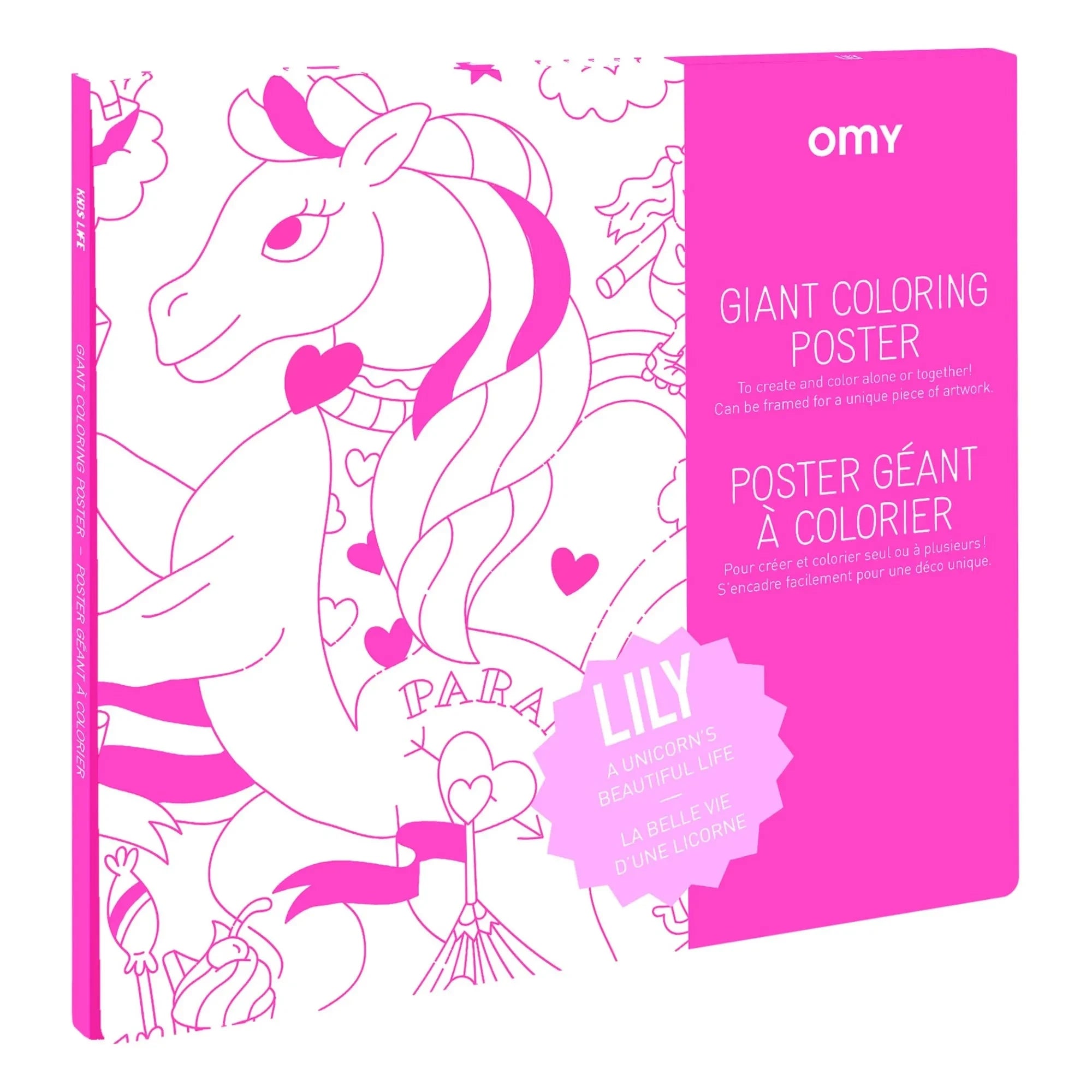 Omy - Lily Renkli Poster | Pembe
