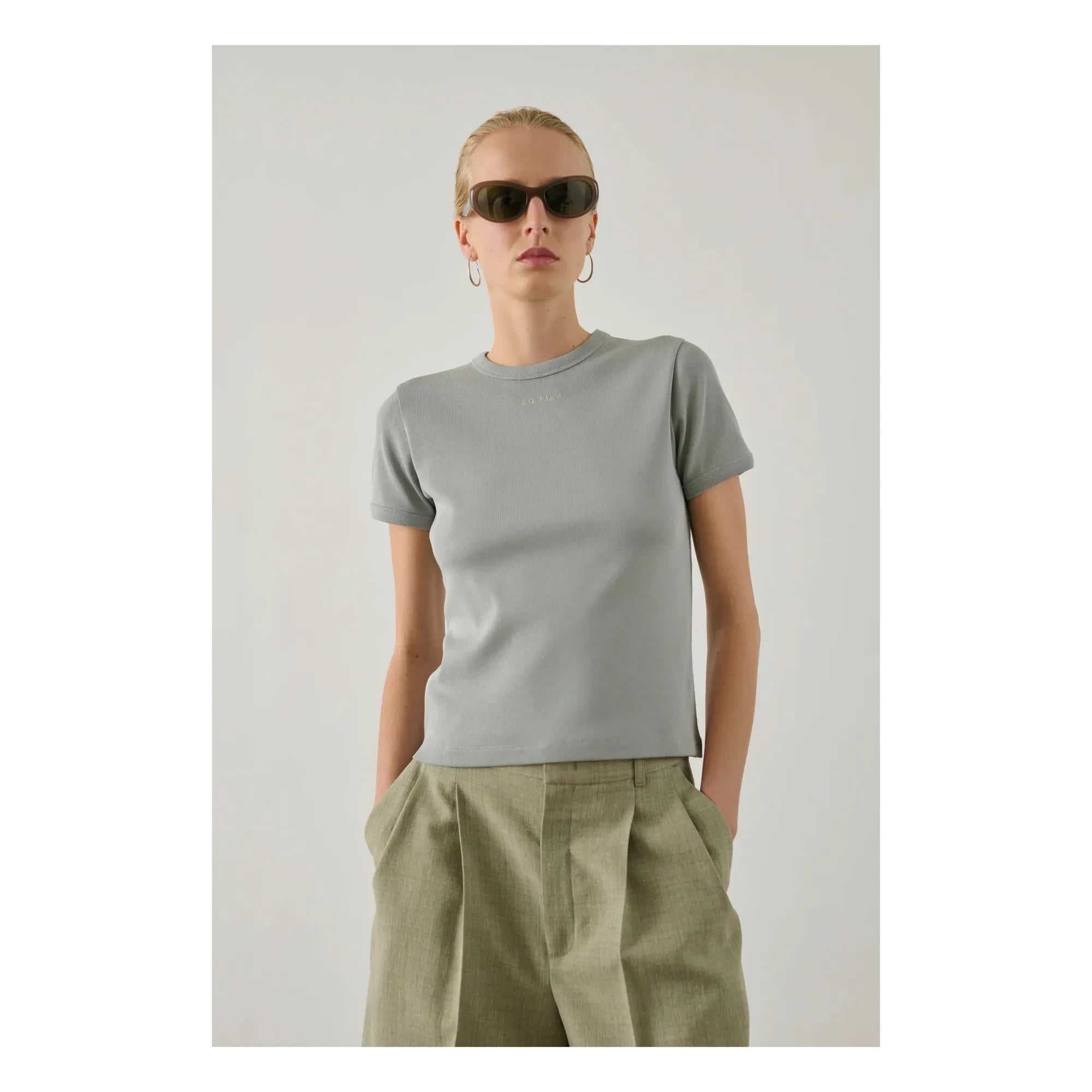 Soeur - Aristide organik pamuk T-shirt | Buz Mavisi