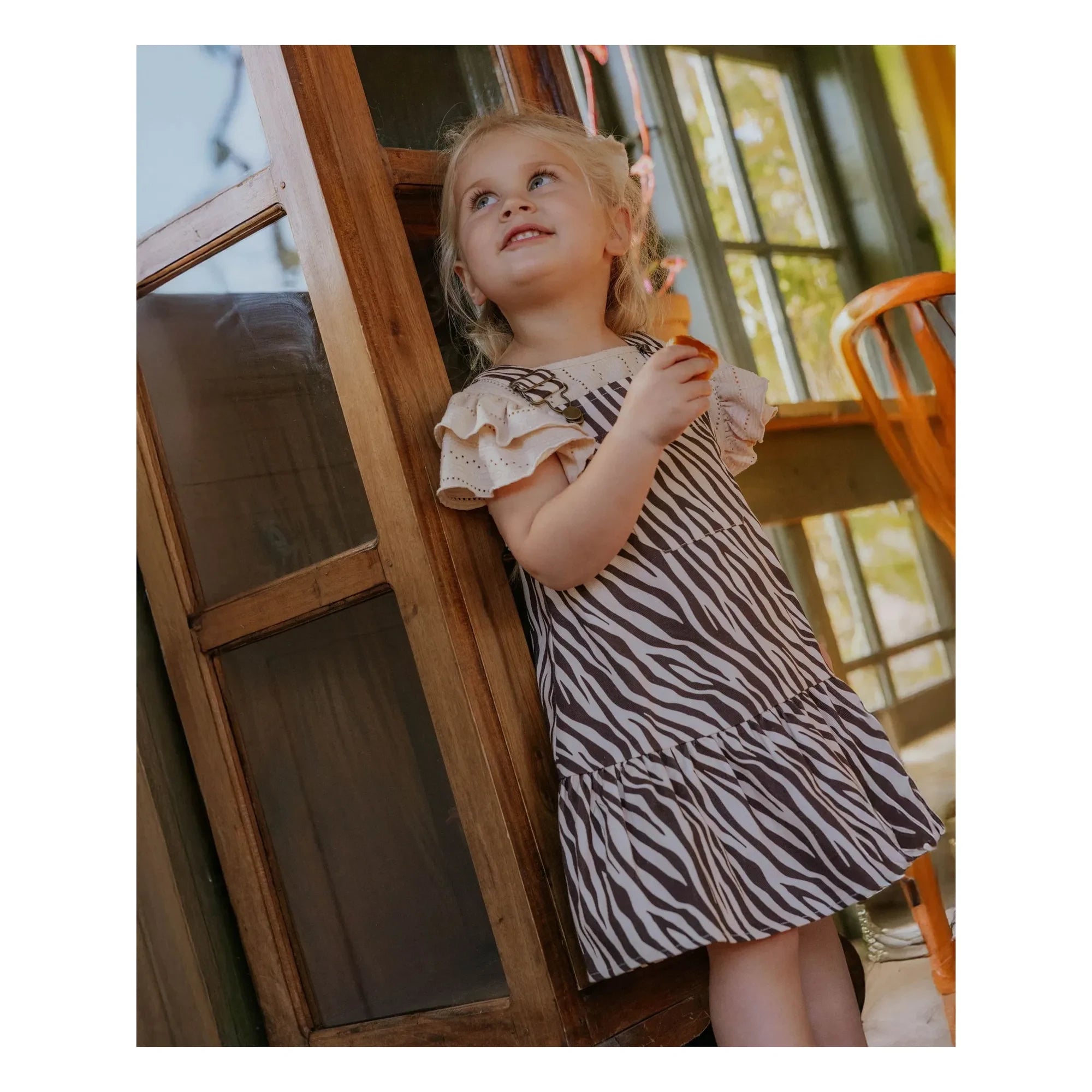 Fliink - Duna Zebra Elbise | Siyah