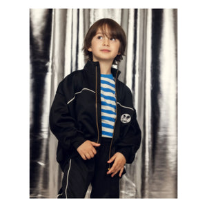 Mini Rodini - Geri Dönüştürülmüş Fiber Yama Eşofman Ceketi | Siyah