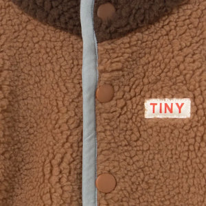 Tinycottons - Sherpa Tarzı Renk Bloklu Pilot Mont | Kahverengi
