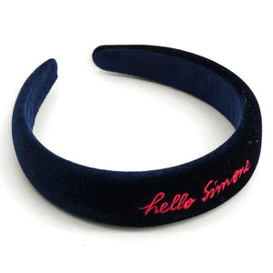 Hello Simone - Hello Simone Kadife Taç | Lacivert