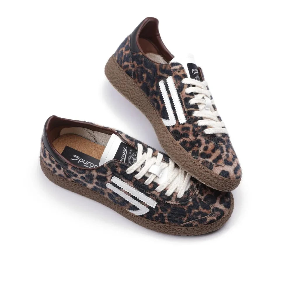 PURAAI - Leo Leopard Spor Ayakkabı | Siyah