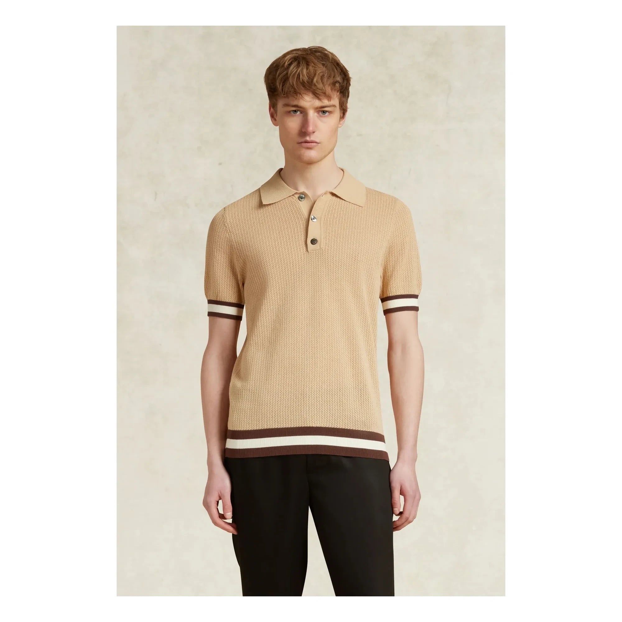 Ché Studios - Quinn Pamuk polo tişört | Camel