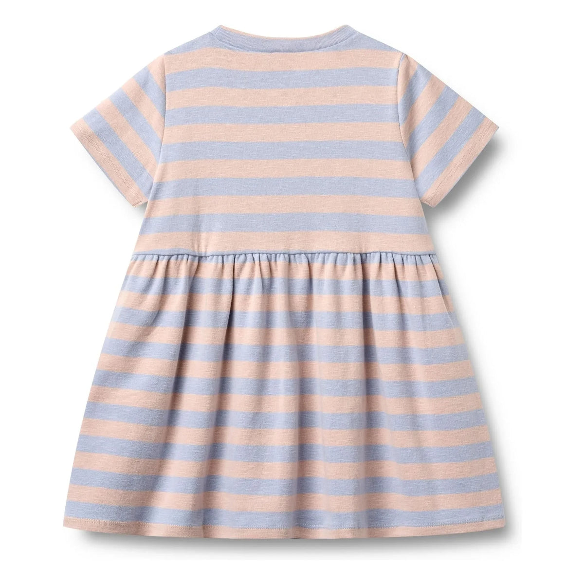 Wheat - Çizgili Anna Jersey Elbise Organik Pamuk | Soluk Pembe