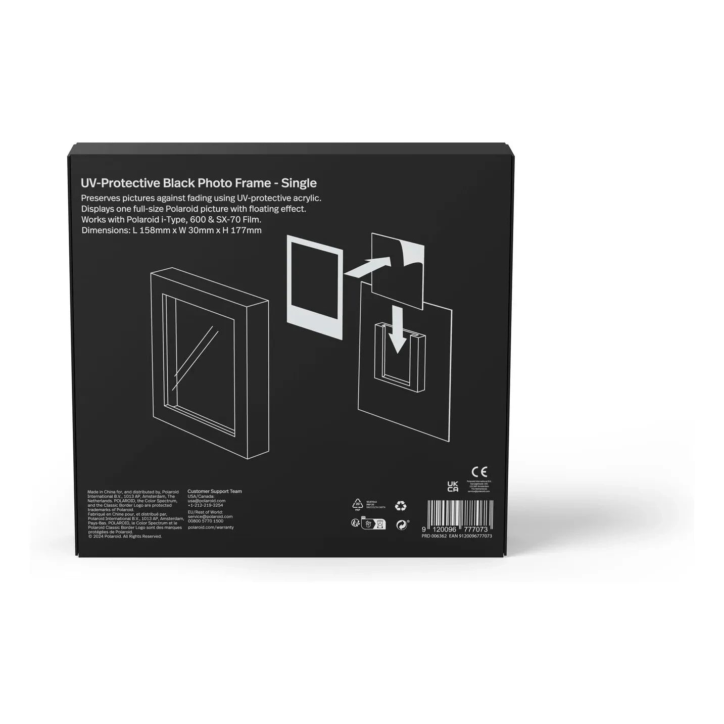 Polaroid - Polaroid fotoğraf çerçevesi | Siyah