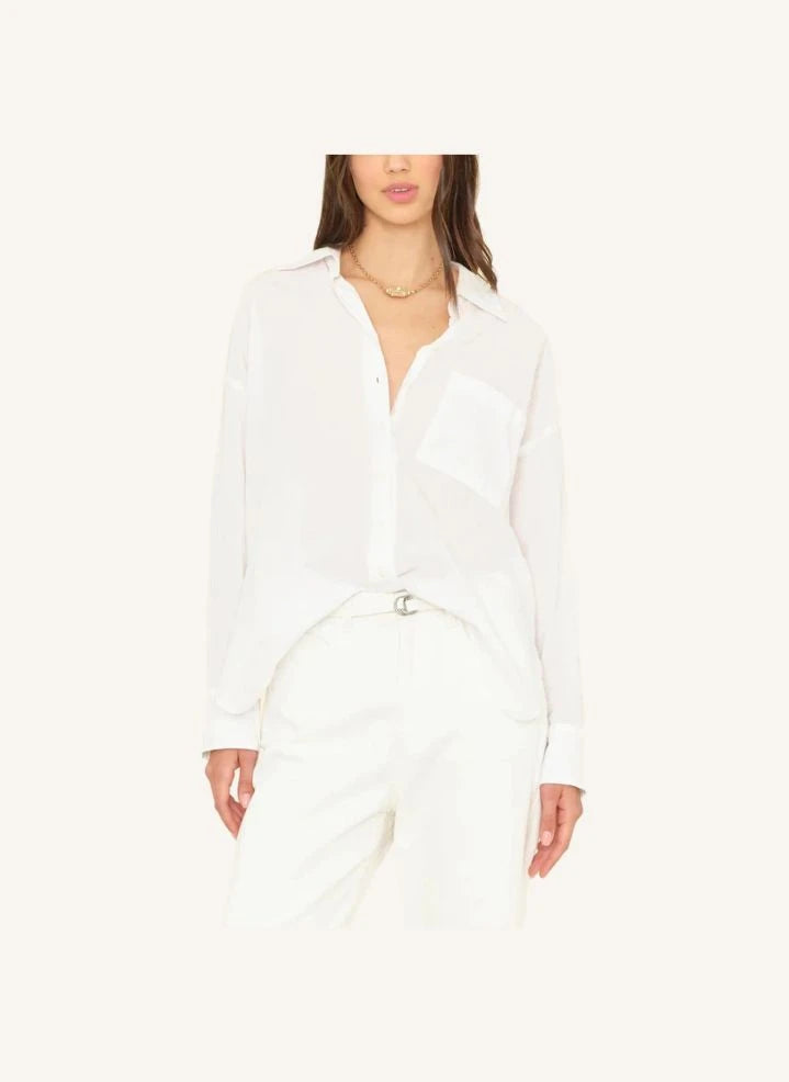 Xirena - قميص Sydney Cotton Poplin | أبيض