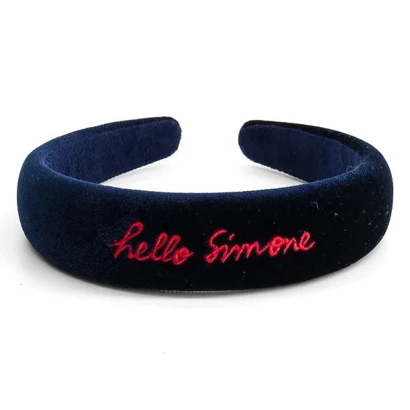 Hello Simone - Hello Simone Kadife Taç | Lacivert