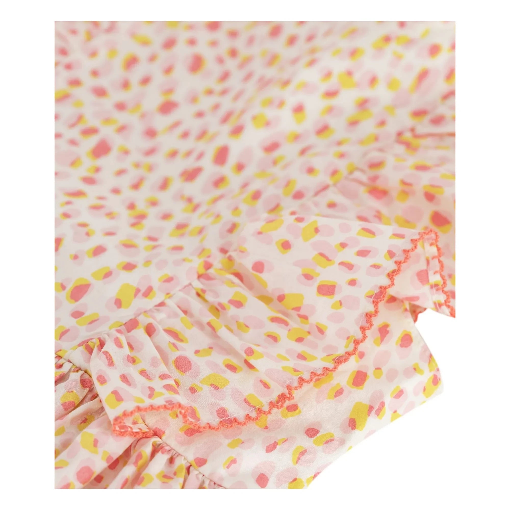 Petit Bateau - Organik Pamuk Poplin Puantiyeli Elbise | Coral