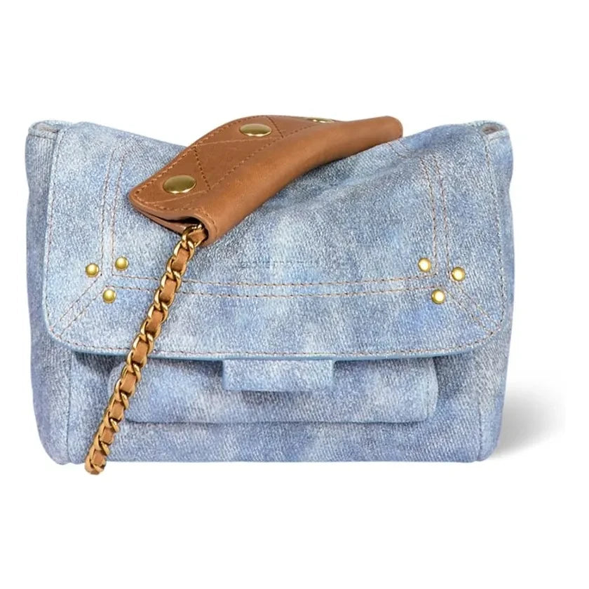 Jérôme Dreyfuss - Bag Lulu S Croûte Velours | Washed mavi