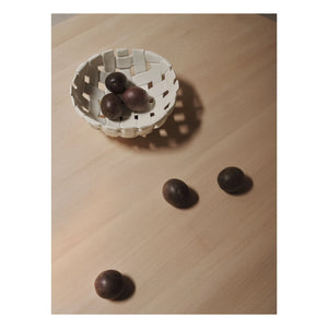 Ferm Living - Plait seramik sepet | Ekru