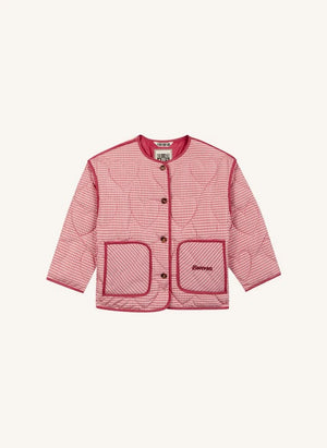 Bonton - Prunette Vichy Ceket | Pembe