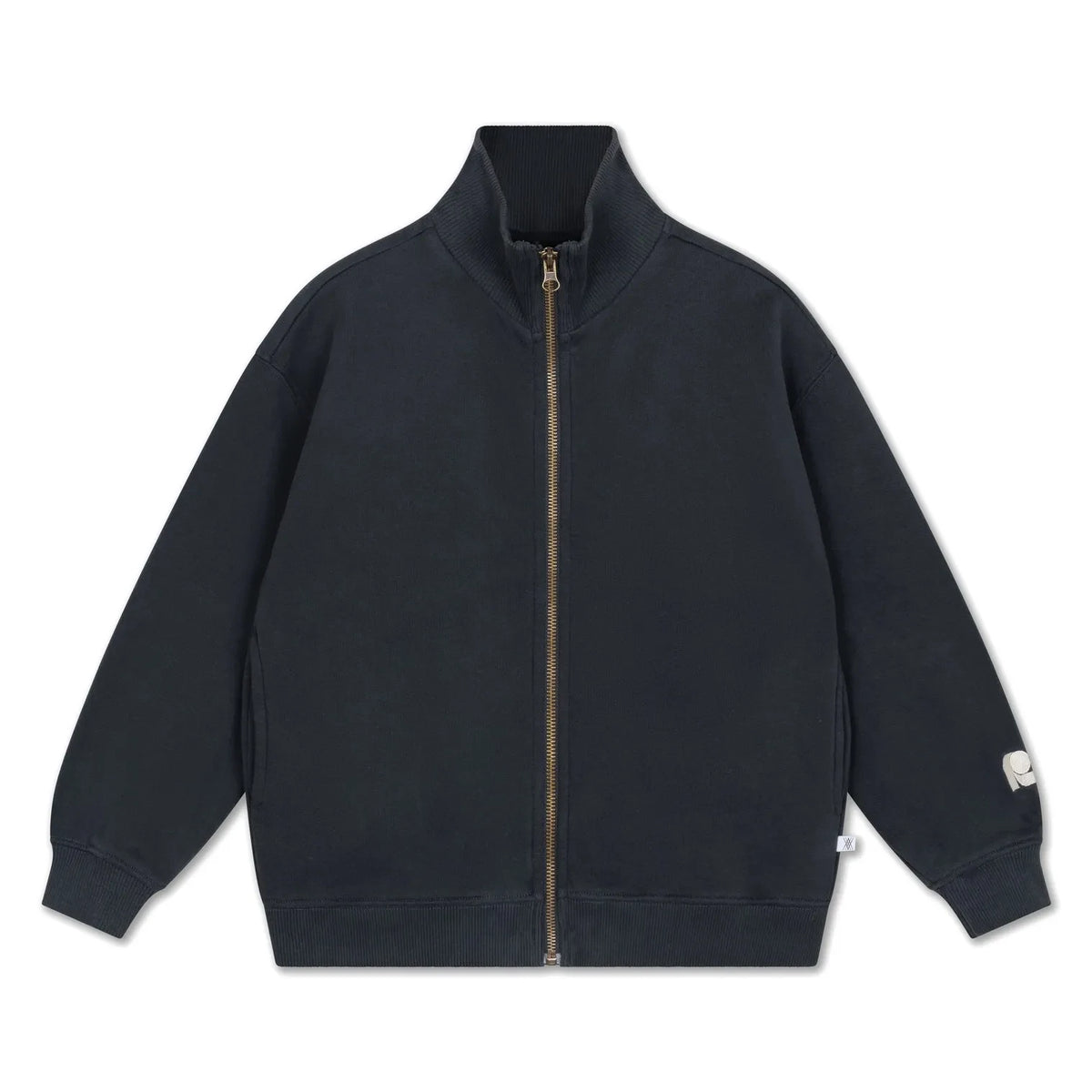 Repose AMS - Organik Pamuklu Fermuarlı Sweatshirt | Siyah