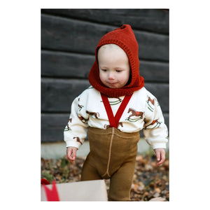 Silly Silas - Yılbaşı Organik Pamuklu Külotlu Çorap | Zeytin Yeşili