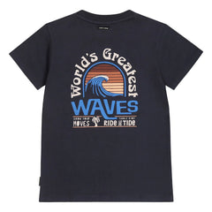 Tumble N'Dry - Bondi Beach organik pamuklu T-shirt | Koyu Mavi