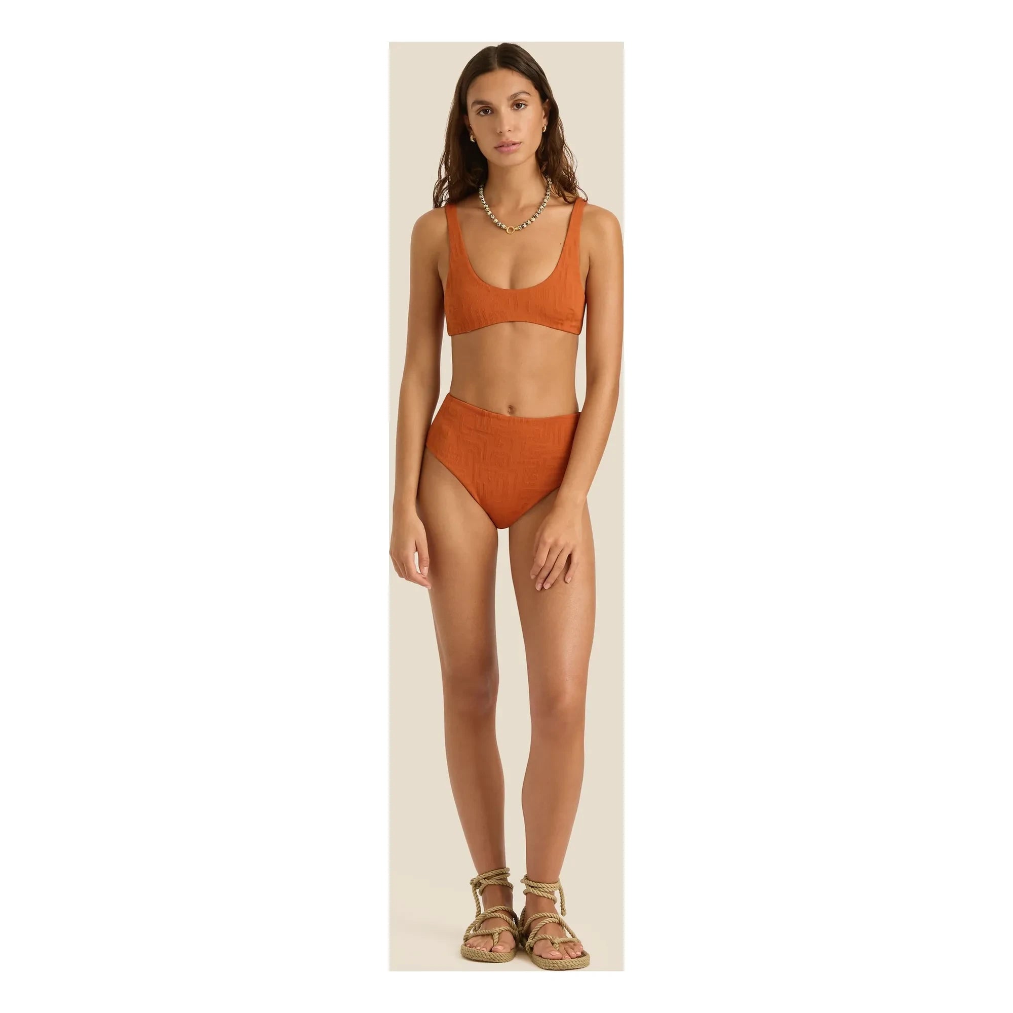 Soleil Soleil - Flo Jersey Üst | Terracotta