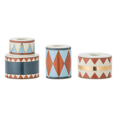 Bloomingville - Stoneware Bitja mumluklar - 3'lü Set | Çok Renkli