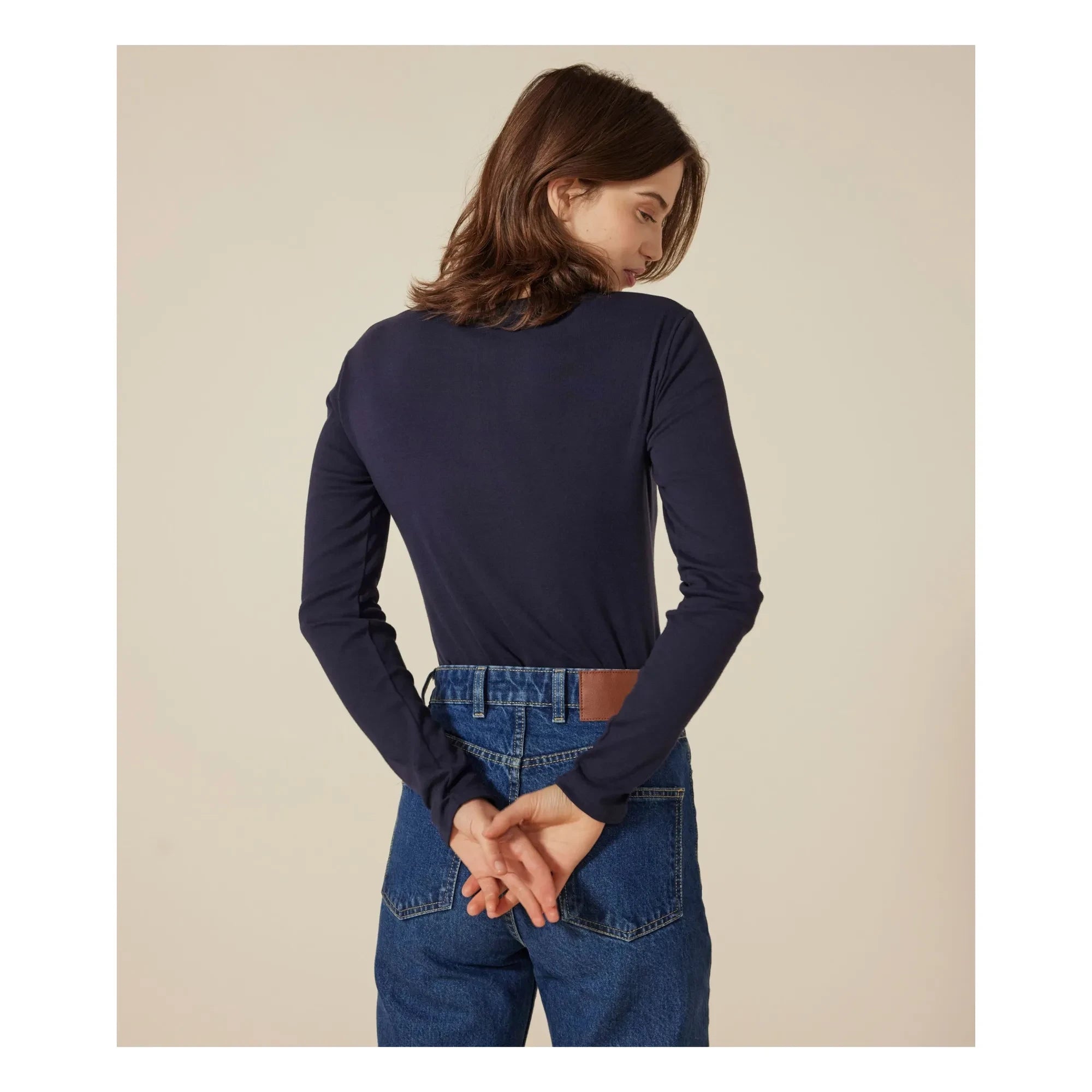 Petit Bateau - l'Iconique Uzun Kollu Tişört - Kadın Koleksiyonu | Lacivert