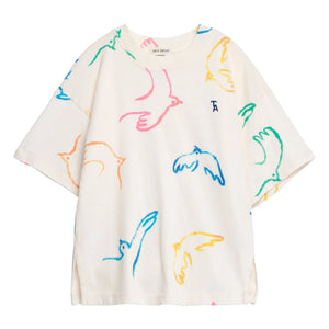 True Artist - T-shirt Birds Organik pamuk | Ekru